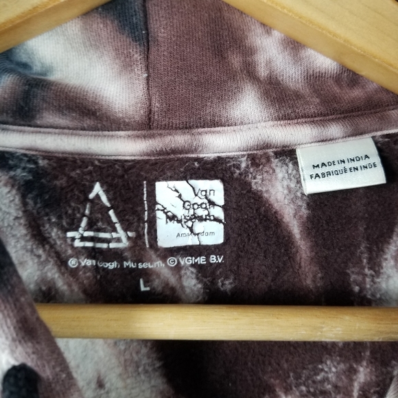 Van Gogh Museum Amsterdam Limited Edition Tie Dye Cotton Hoodie Size Large - Picture 11 of 12